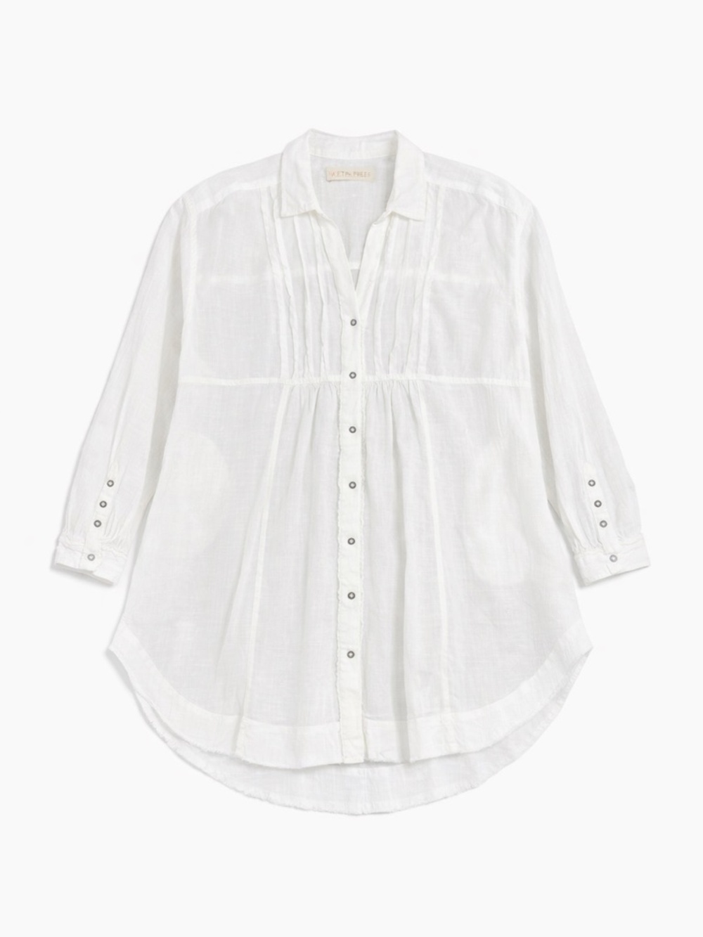 Free People We The Free White Gauze Tunic Shirt Dress Boho Medium Beach